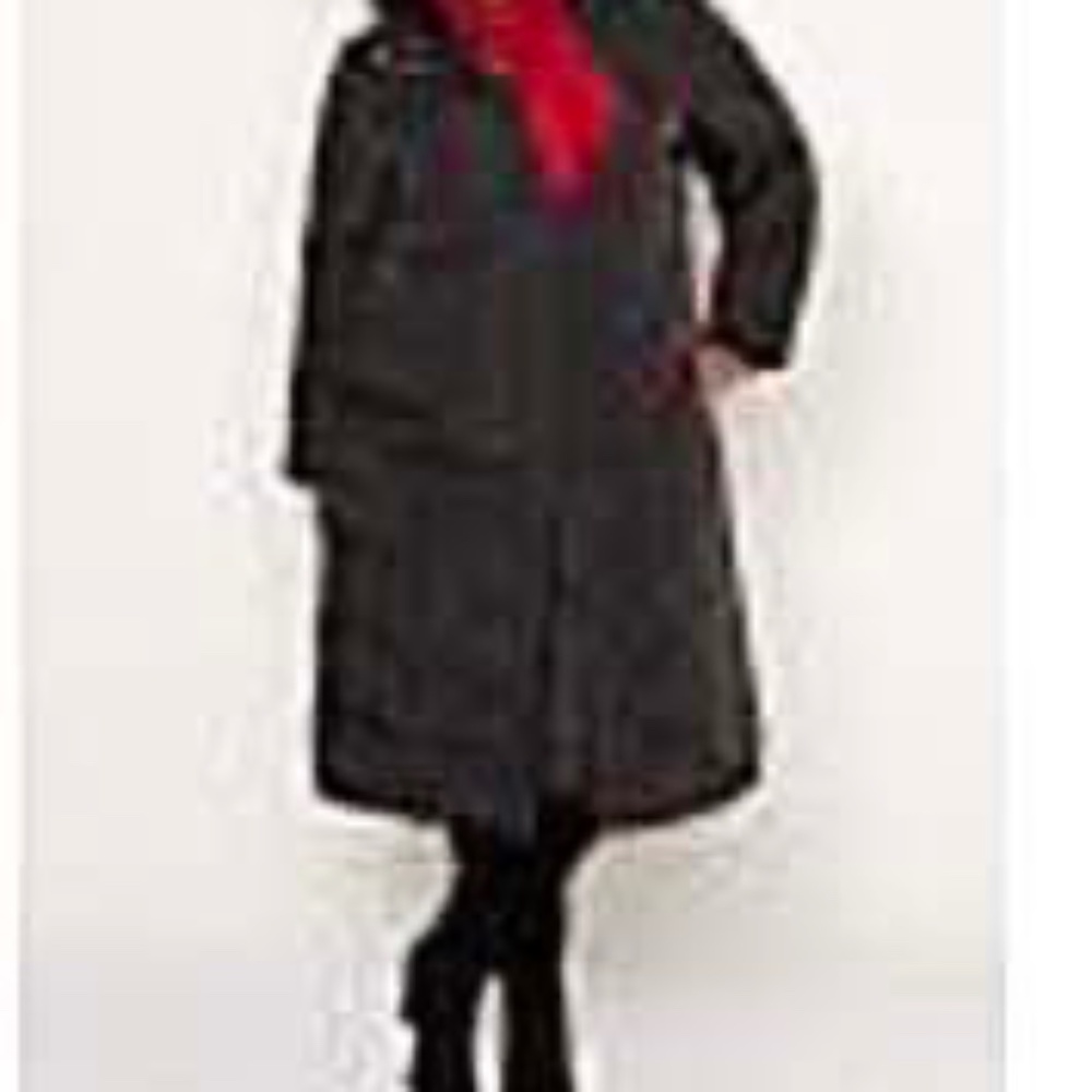 COAT, DOWN QUILTED, BLACK, SIZE 5X, POCKETS, FULLY LINED, HOOD, PENNINGTONS, TAG
